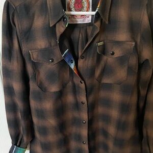 DIXXON Brown Plaid Shirt